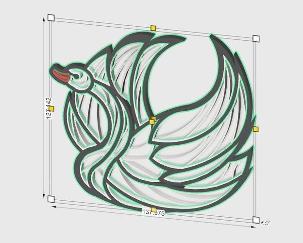 Quilling "Swan" 3D Print 65297