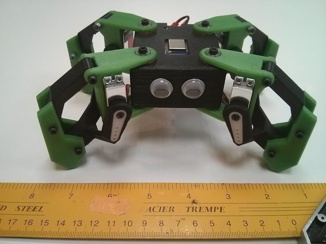 Kame: 8DOF small quadruped robot 3D Print 65378