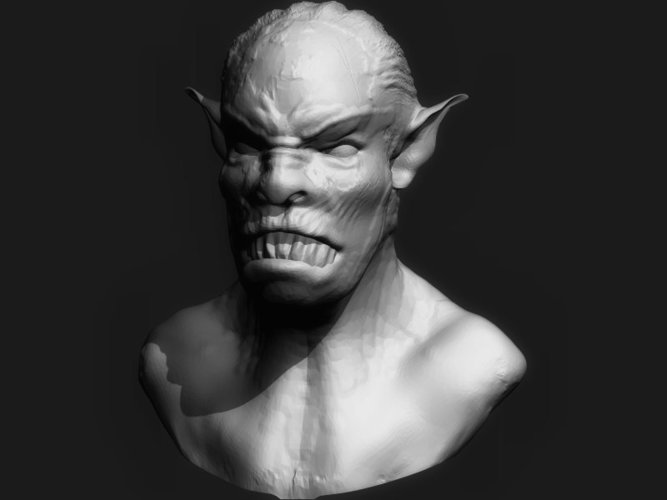 Orc Head 3D Print 65552