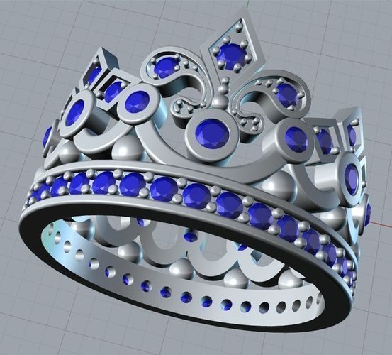 crown ring 3D Print 65621