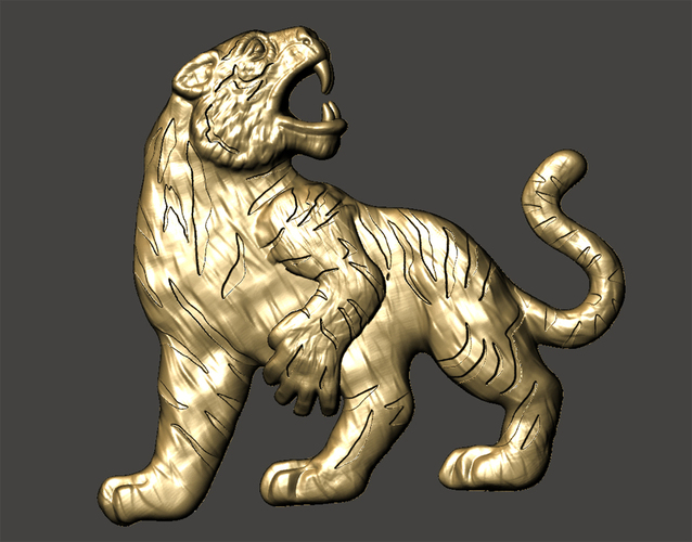 Tiger 3D Print 65632