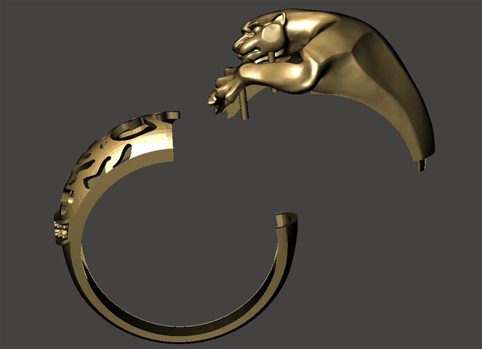 Ring-Panthera-2parts 3D Print 65637