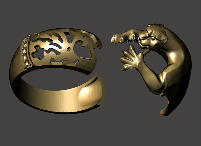 Ring-Panthera-2parts 3D Print 65638