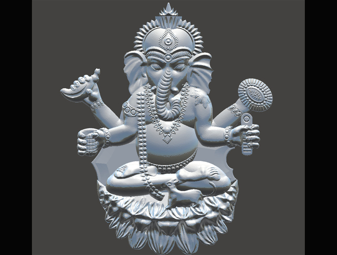 3d Printed Ganesha By Frederic Poignie Pinshape