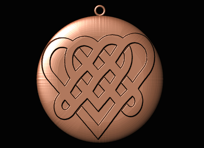 Keychain-Celtic_knot_heart 3D Print 65653