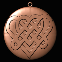 Small Keychain-Celtic_knot_heart 3D Printing 65653