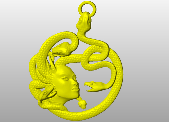 Greek goddess-Medusa-keychain 3D Print 65685