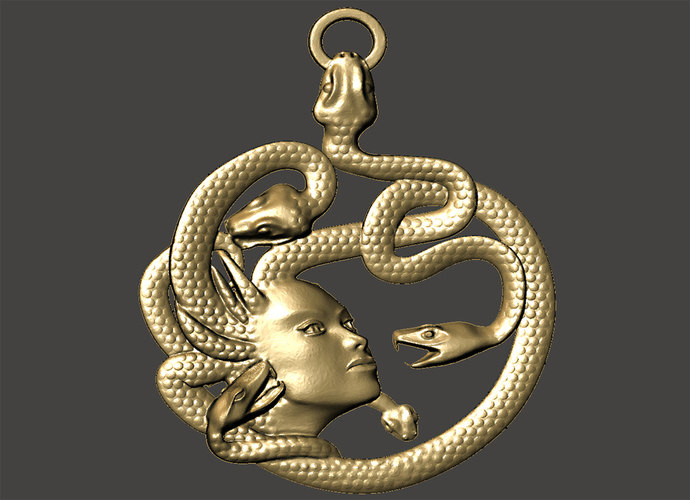 Greek goddess-Medusa-keychain 3D Print 65686