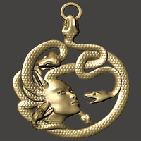 Greek goddess-Medusa-keychain - Thumbnail 2