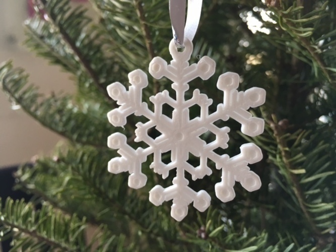 Small Snowflake Ornaments - from the Snowflake Machine 3D Print 65722