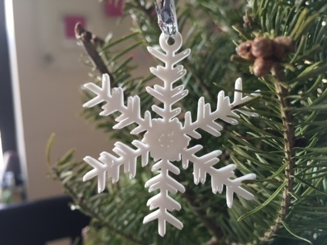 Small Snowflake Ornaments - from the Snowflake Machine 3D Print 65723