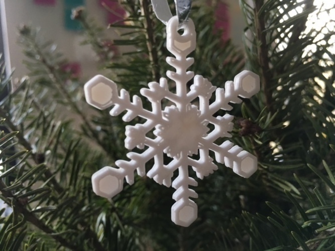 Small Snowflake Ornaments - from the Snowflake Machine 3D Print 65724