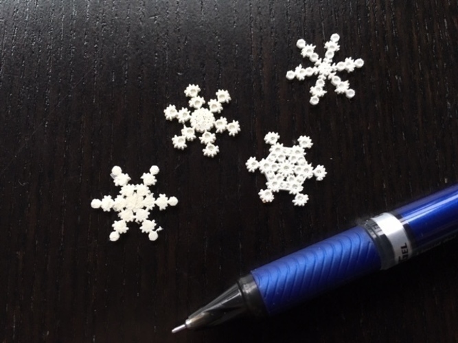 Micro Snowflakes - from the Snowflake Machine 3D Print 65725