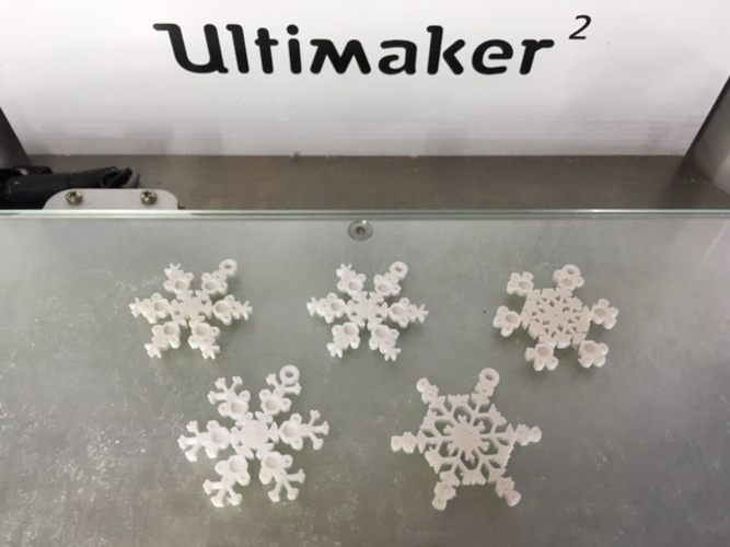 Tiny Snowflake Ornaments - from the Snowflake Machine 3D Print 65738