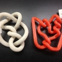 Small Tangle Conformation of Knot 7_5 3D Printing 65743