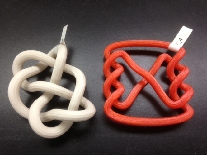 Pretzel Conformation of Knot 7_4 3D Print 65745