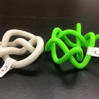 Small Lissajous Conformation of Knot 5_2 3D Printing 65759