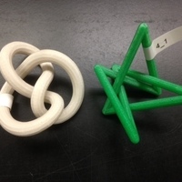 Small Minimal Stick Conformation of Knot 4_1 3D Printing 65764