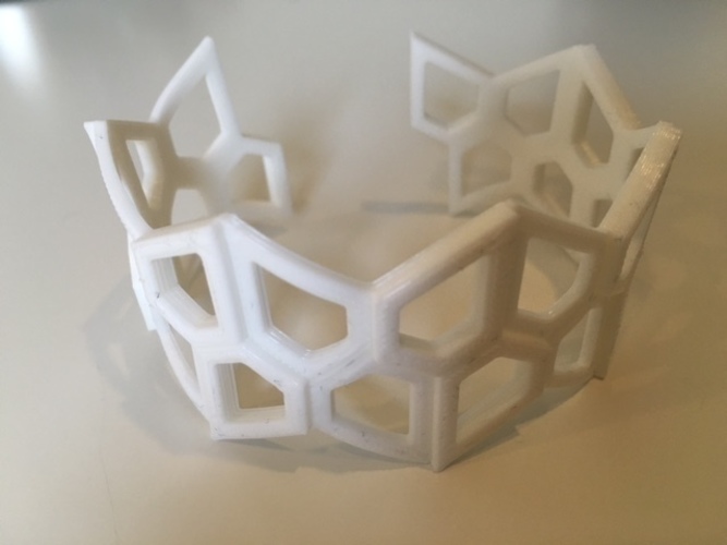 Kershner Polygon Thermaform Bracelet 3D Print 65780