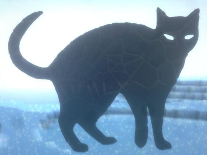  3D  Printed Black Cats  With simple image to 3D  design  