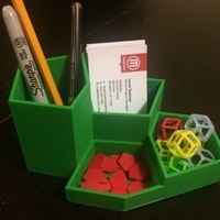 Small Pentagon Geek Desk Organizer - from 1918 tessellating Reinhardt  3D Printing 65798