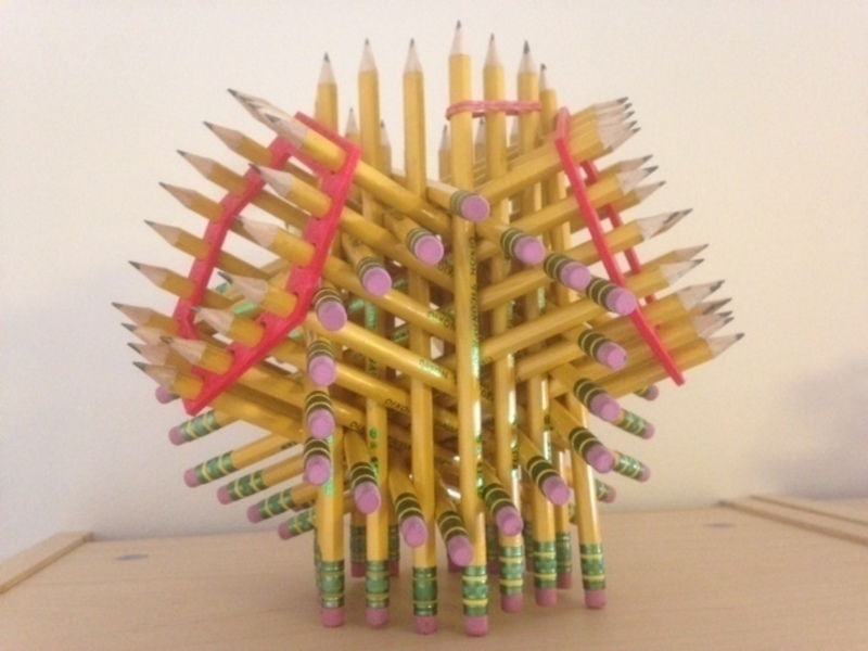Helpers for 72-pencil sculpture