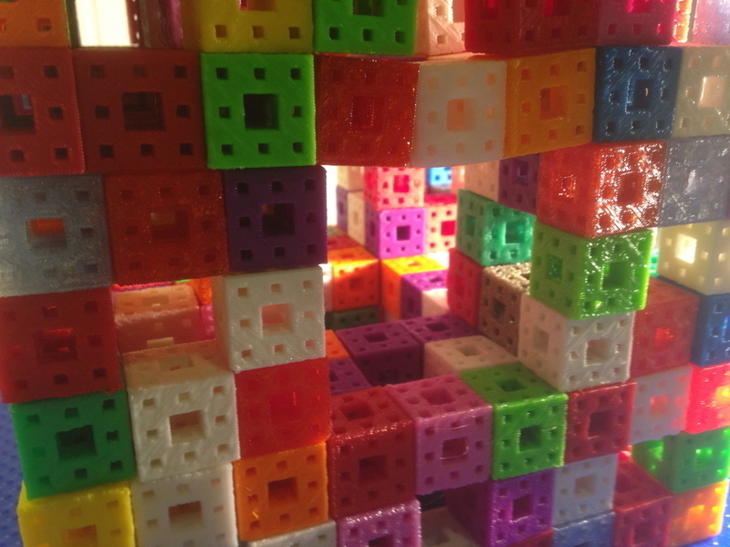 Level 4 Menger sponge built out of 400 Level 2 Menger sponges