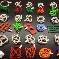 Small 3D-printed Conformations of Knots through 7 Crossings  3D Printing 65898