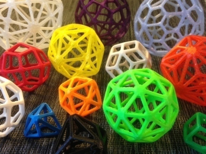 Catalan Wireframe Polyhedra 3D Print 65933