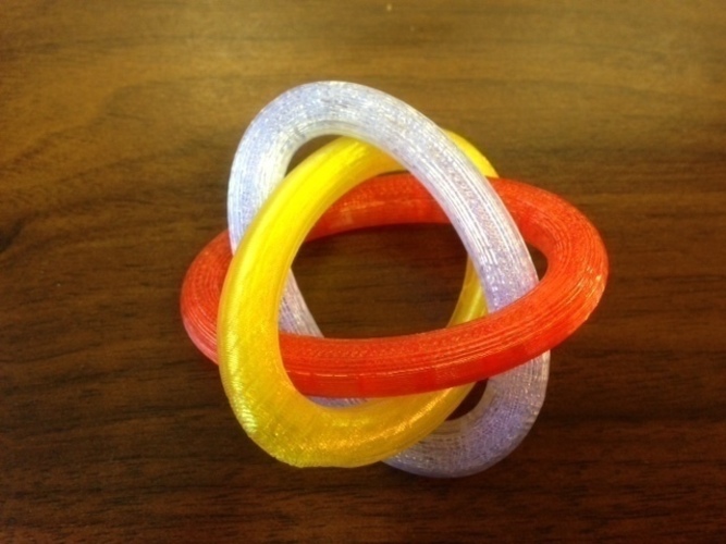 Borromean rings collection 3D Print 65963