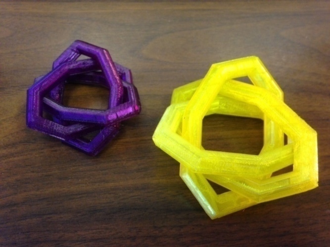 Borromean rings collection 3D Print 65965