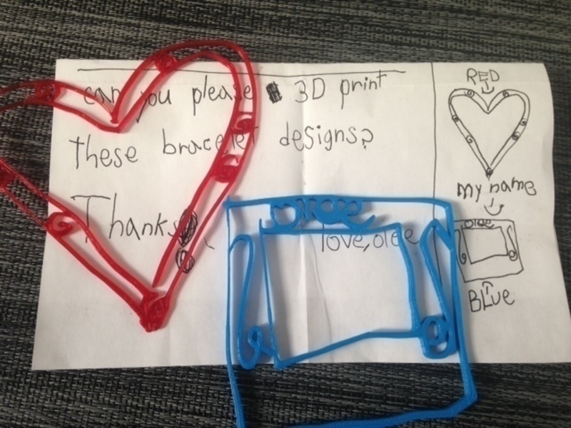 Kid's drawing --> Bracelet!
