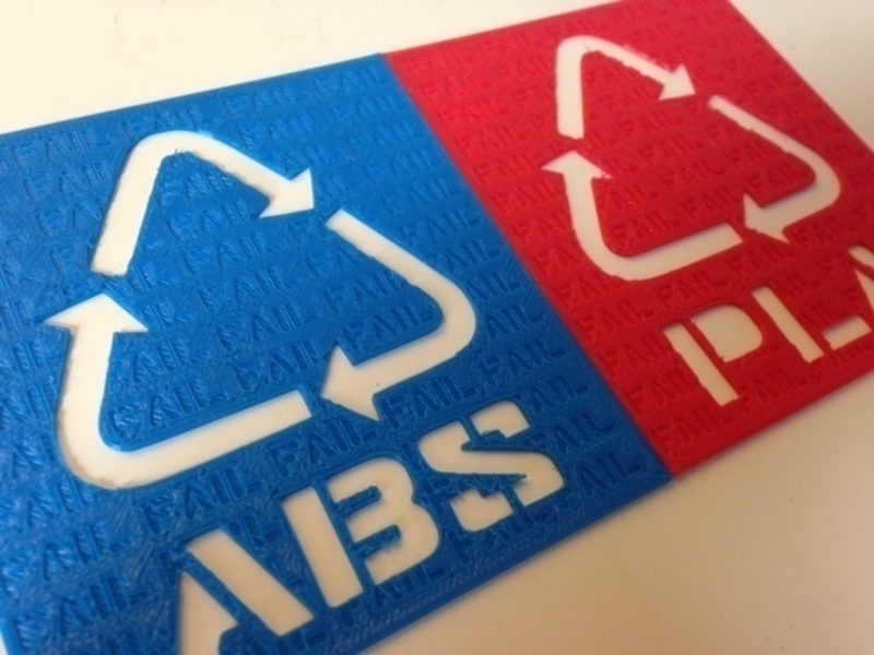 ABS and PLA Recycle Signs