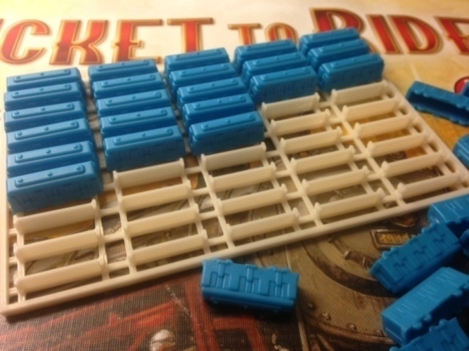 "Ticket to Ride" trains tray 3D Print 65993