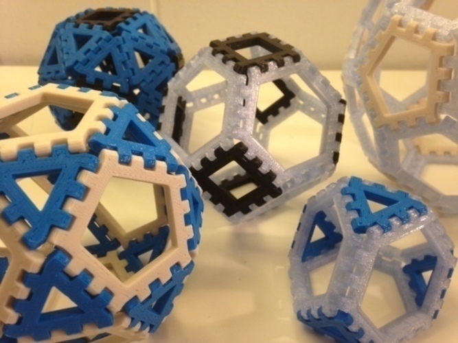 Poly-Snaps: Tiles for Building Polyhedra 3D Print 65996