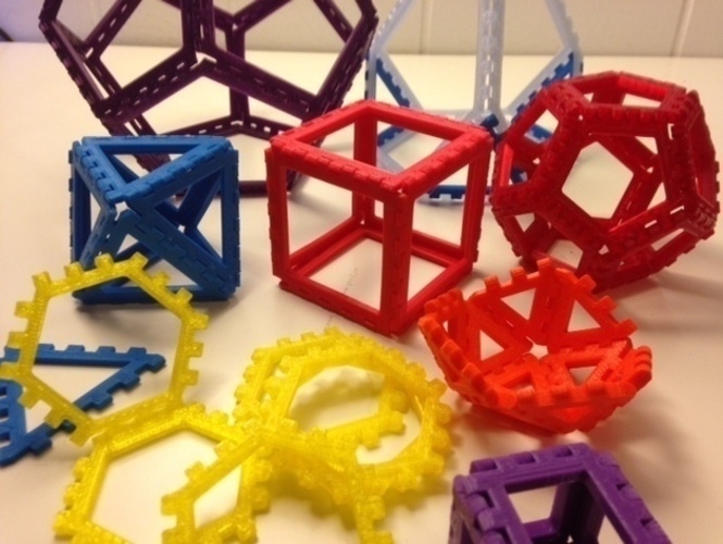 Poly-Snaps: Tiles for Building Polyhedra 3D Print 65997