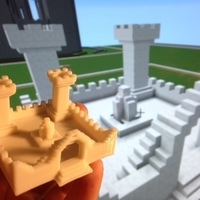 Small Minecraft castle 3D Printing 66007