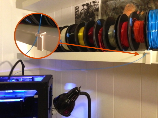 Filament shelf clip 3D Print 66009