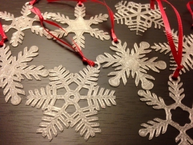 Snowflake Ornaments 3D Print 66012