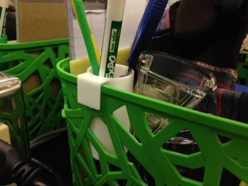 Hanging pencil cup