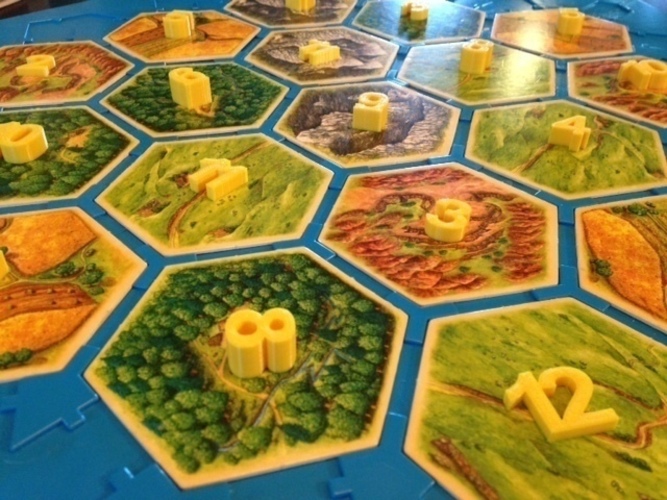 3D Printed Catan Numbers By Mathgrrl Pinshape