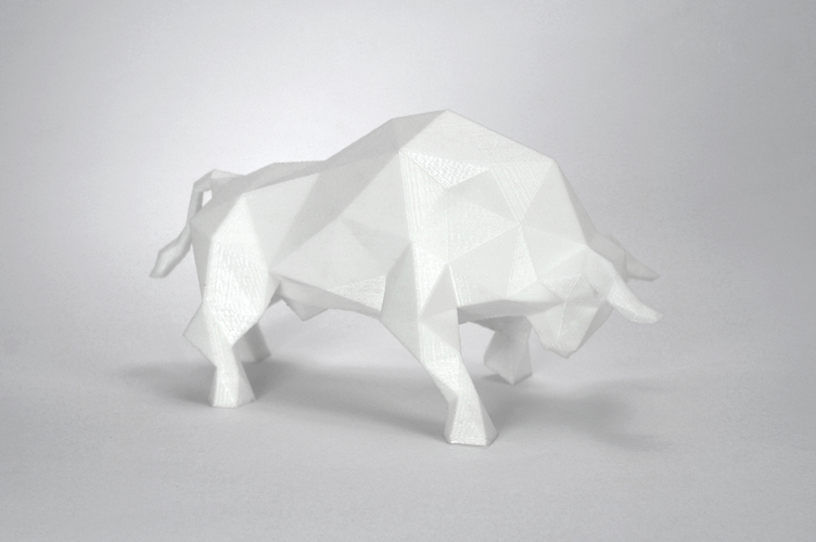 Low Poly Bull Art Sculpture 3D Print 66106