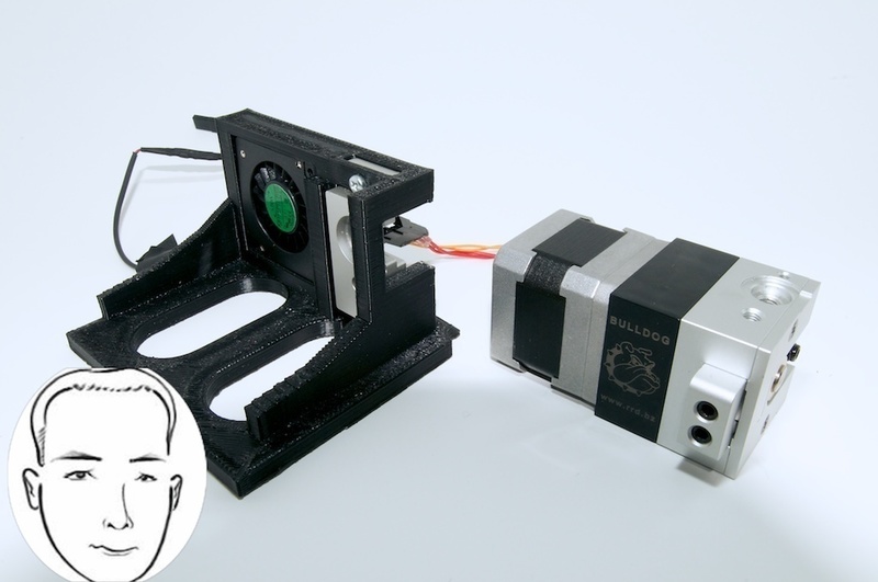 Lulzbot TAZ Bulldog Extruder Mount Version 2 (Version 1 Deprecat