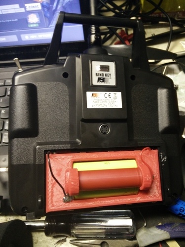 Flysky FS-T6 18650 Battery Adapter 3D Print 66157