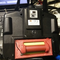Small Flysky FS-T6 18650 Battery Adapter 3D Printing 66157