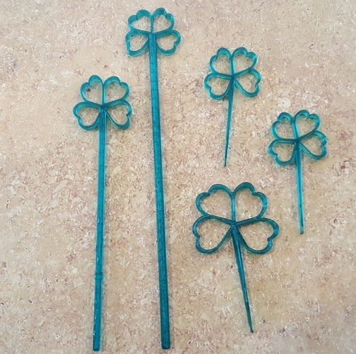 Lucky St. Patrick's Day Party Picks and Swizzle Sticks 3D Print 66182