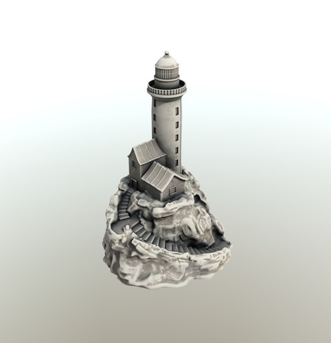 Lighthouse on a rock. 3D Print 66186
