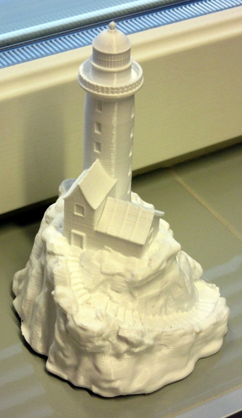 Lighthouse on a rock. - Pinshape