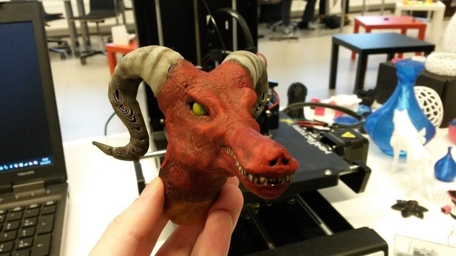 Dragon Head Bust 3D Print 66240