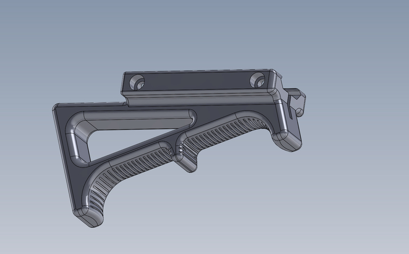 Angled Foregrip 3D Print 66320